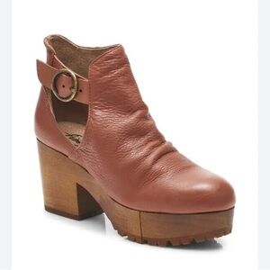 Free People Brown Leather Ankle Boots